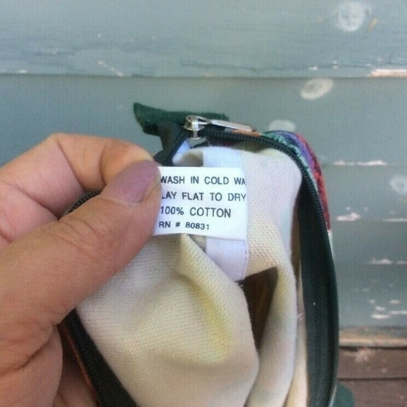 cotton tote shopping bag zipper top fruit floral - Picture 6 of 7